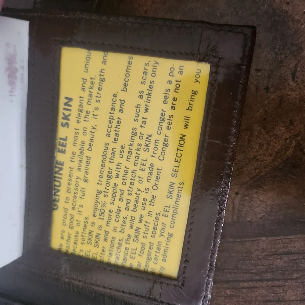 Genuine eel leather wallet NEW